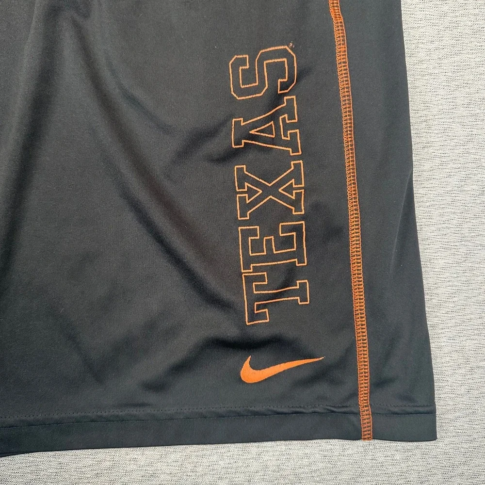 Nike Texas Longhorns Athletic Shorts Mens Large Black Dri-FIT NCAA Pull On
